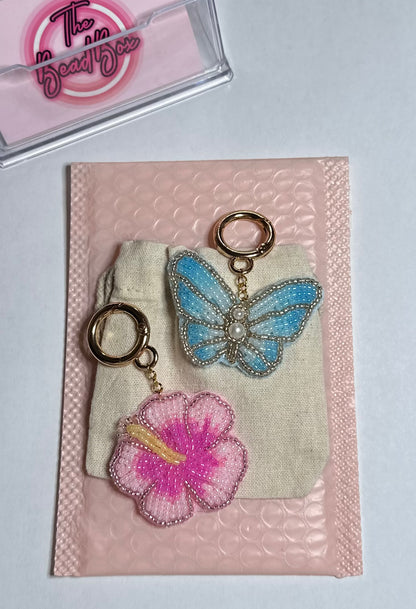 Blue Butterfly Bag Charm