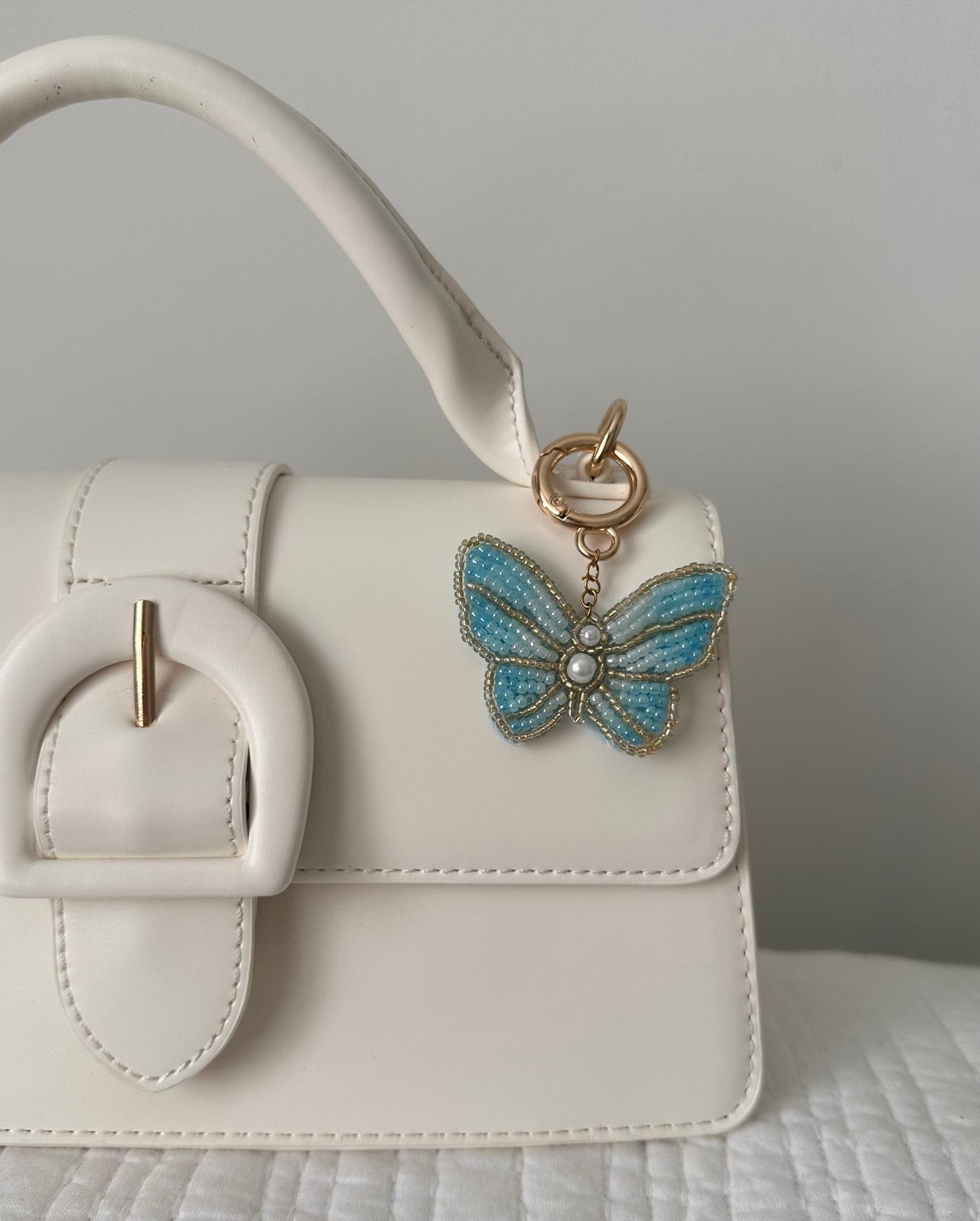 Blue Butterfly Bag Charm