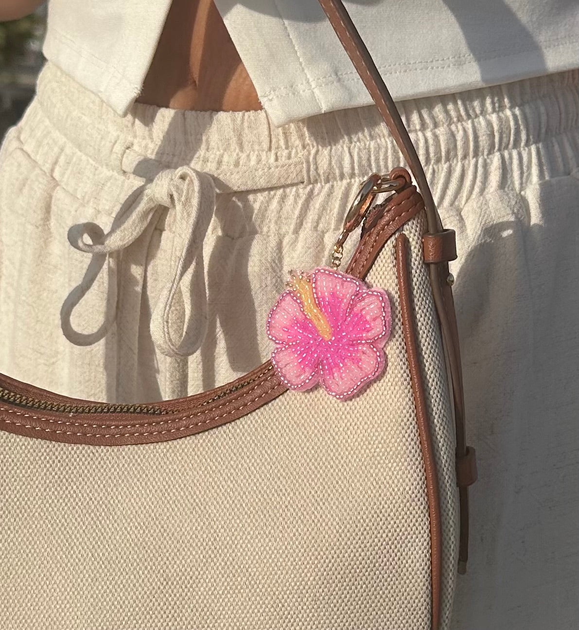 Hibiscus Bag Charm