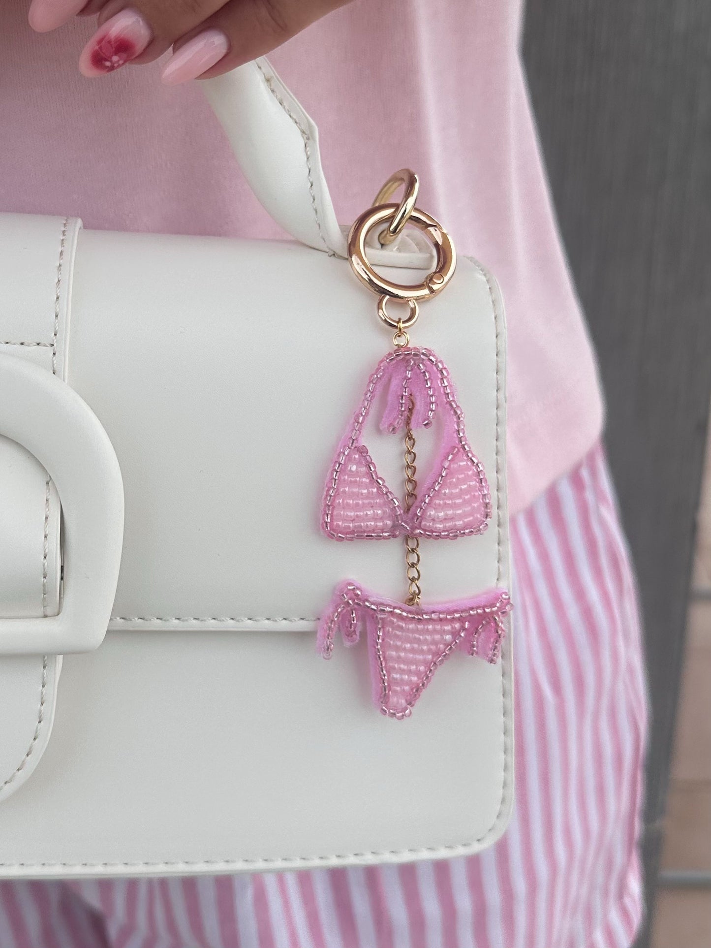 Pink Bikini Bag Charm