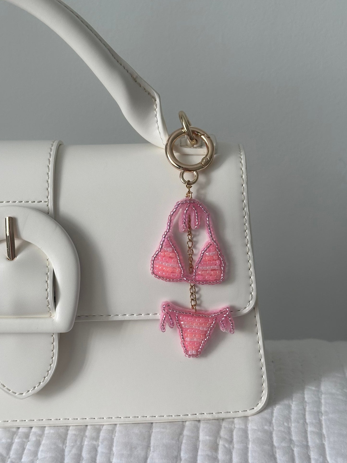Pink & Orange Bag Charm