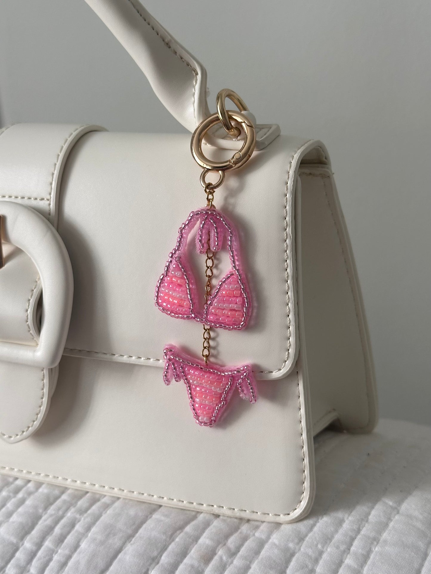 Pink & Orange Bag Charm