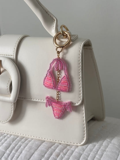 Pink & Orange Bag Charm