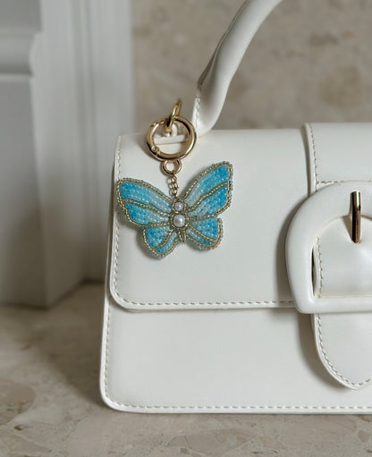 Blue Butterfly Bag Charm