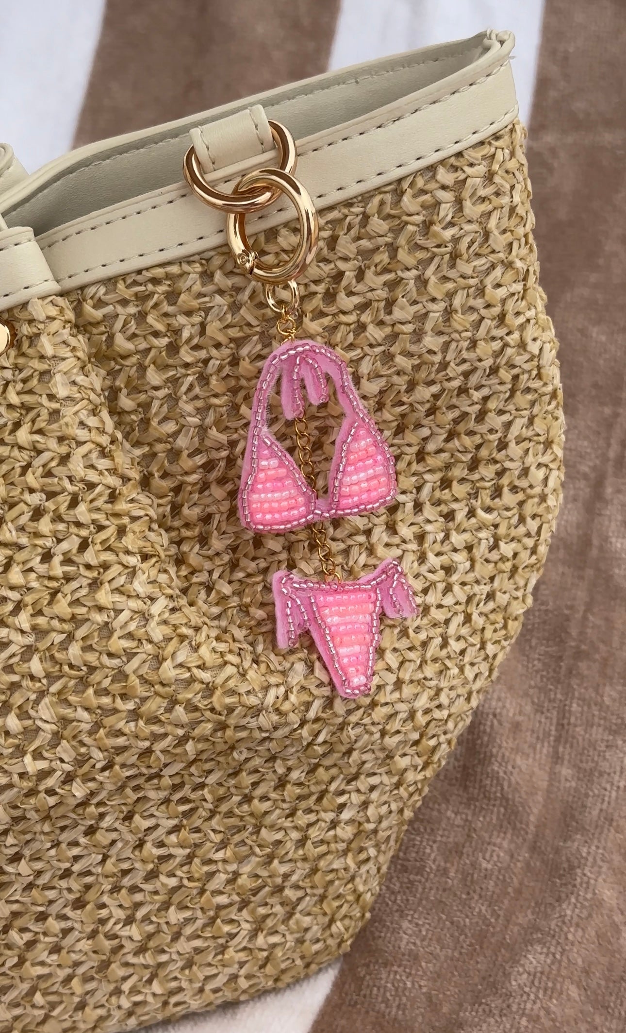 Pink & Orange Bag Charm