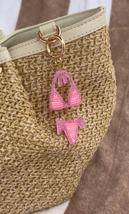 Pink & Orange Bag Charm